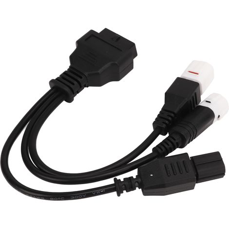 Connecteur OBD Diagnostic Moto 16 Broches 3 en 1 Adaptateur Fiche Y Câble Rallonge Prise Femelle (1/5)