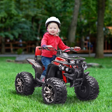 Quad électrique pour enfants. 3-8 km/h. 45 min d'autonomie. phares LED. lecteur de musique avec port USB. pour les enfants de 3 à 5 ans