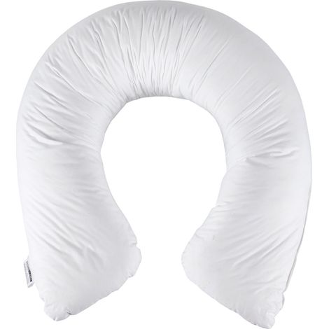 HOMESCAPES U Shaped Comfort Pregnancy Pillow Goose Feather and Down