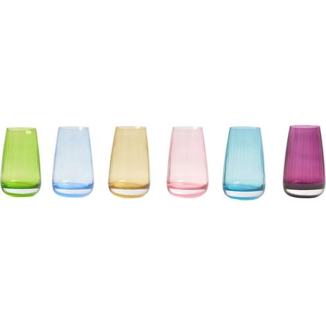 Set 6 bicchieri multicolor acqua 300ml Alaska