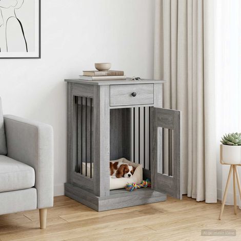 vidaXL Mueble para jaula de perro Sonoma gris 50 x 47,5 x 80 cm (1/5)
