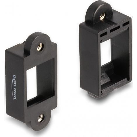 Delock Soporte Keystone para instalación con conexión de tornillo negro