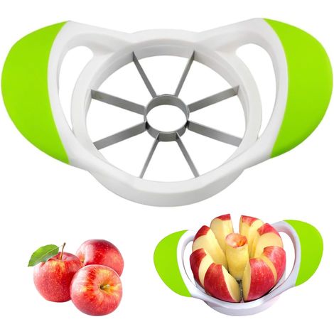 Coupe pomme 8 lames Trancheuse en diviseur de fruits évidoir rapide ustensiles cuisine Acier inoxydable Acier (1/5)