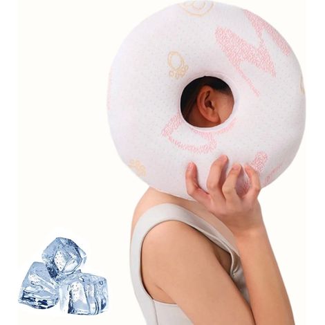 Coussinet de protection d'oreille pour piercing, en fibre de bambou à effet rafraîchissant, couleur rose.-AquaForge (1/5)