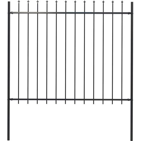 vidaXL Clôture de jardin Woerden avec pointe en acier noir 181 x 150 cm