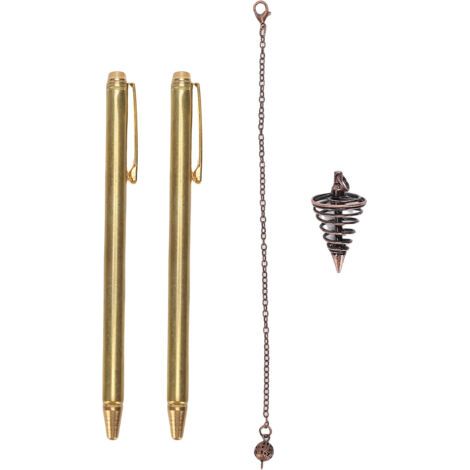 BUNTHAUS Ensemble de 2 Poignées en Laiton Ajustables avec Pendentif Pendule