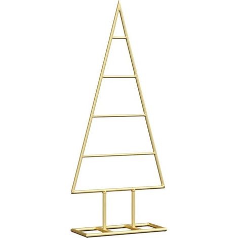Sapin de Noël en métal plaqué or, 60 cm, acier thermolaqué (1/5)