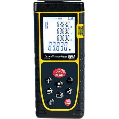 40m Laser Rangefinder, High Precision Portable Laser Rangefinder, Infrared Measuring Instrument for Measurement Room, Electronic Ruler. Yellow. (1/5)