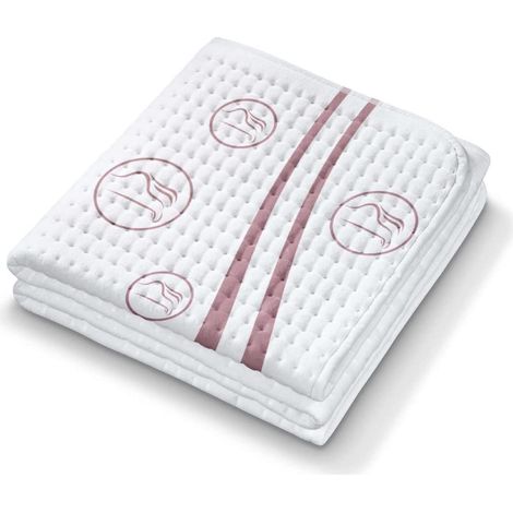 Tappeto riscaldante Beurer UB 90 Comfort con due zone de temperatura y 9 livelli de temperatura ciascuno, con riavvio automatico e eco-control, 150 x 80 cm, lavabile in lavatrice a, 75 watt (1/4)