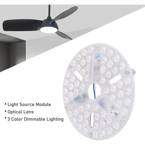 Ampoule LED pour Plafonnier, Panneau de Remplacement Dimmable avec 3 Températures de Couleur et Protection des Yeux (1/5)