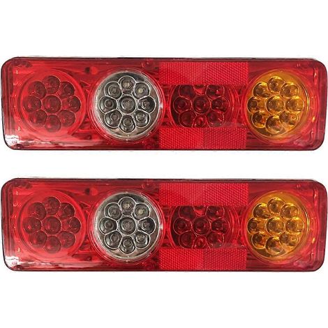 Feux arrière de voiture (2 pièces) 12V 36 LED, 6 fonctions, pour remorque, caravane, camion. (1/5)