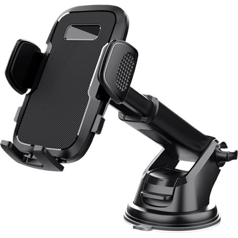 Support Téléphone pour Vitre de Voiture Support mobile réglable à 360 Support téléphone pare-brise antidérapant extensible Pour SUV, camion, tracteur, remorque, tableau de bord, véhicule (1/5)