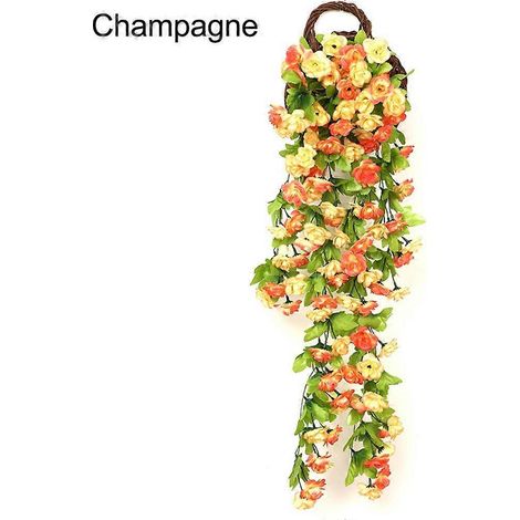 Fleurs de roses artificielles, fausses plantes décoratives, ornement floral suspenduorange (1/5)