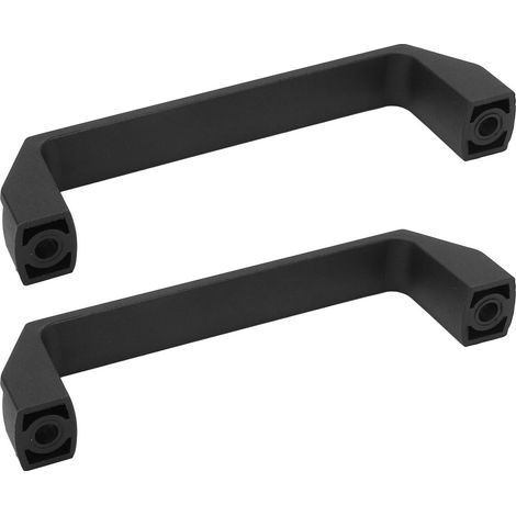 Kit de 2 poignées de porte en nylon avec entraxe de 180 mm pour armoire (1/5)