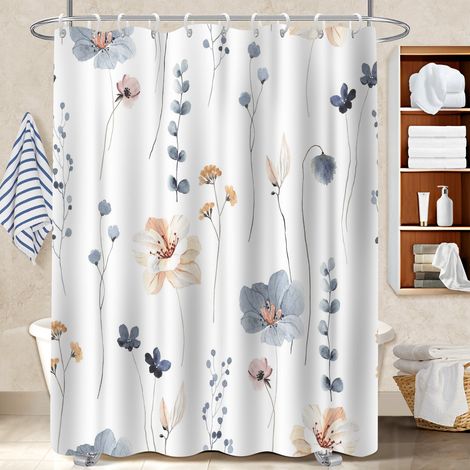 Rideau de douche imperméable en polyester 180x180 léger housse de baignoire pour salle de bain d’amis (1/5)
