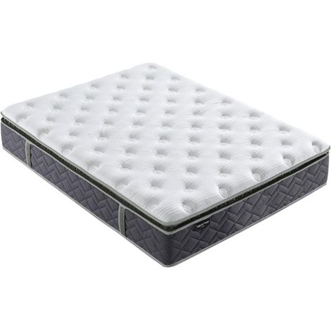 Matelas 140 x 190 cm hybride ressorts ensachés et mousses – SPIRIT (1/5)