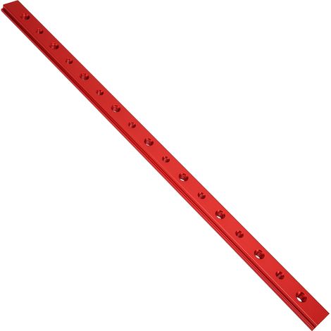 Rainure en T 450mm pour défonceuse, glissière à onglet en aluminium, rail de guidage de modification DIY, rouge (1/5)