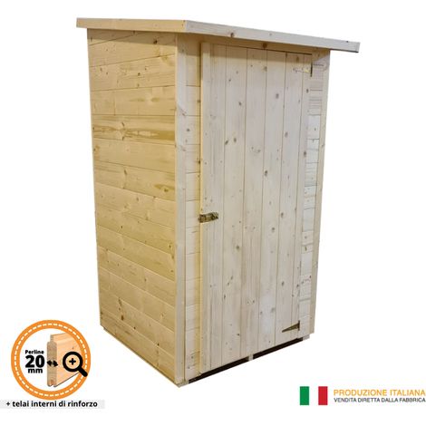 Casetta addossata mis. 112 x 117 cm - 1 Porta frontale Ardesia Rossa (+â‚ 20,00) - Si (+â‚ 20,00) (1/5)