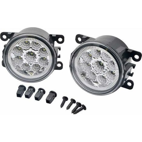 Lot de 2 feux de brouillard avant 9 LED pour F0rd Fistresta MK6 MK7 (1/5)