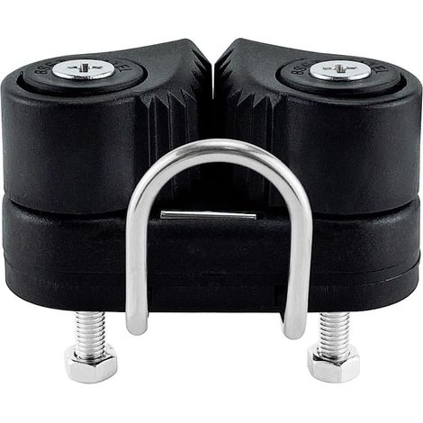 BEBUSINGOTO 1-teilige Nockenklemme mit ausgestelltem Hauptring aus Draht (schwarz), Nockenklemmen aus Kunststoff, Pilates-Ausrüstung für Boote, anwendbarer Seildurchmesser 3–12 mm