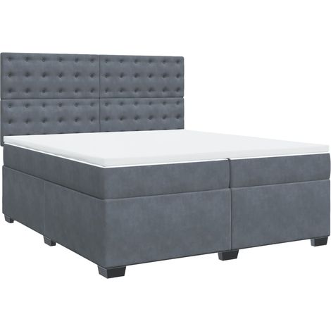 Maison Exclusive - Boxspringbett mit Matratze Dunkelgrau 200x200