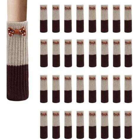 [JAMAIS UTILISÉ] Chaussettes de Meubles Tricot Laine 32PCS Coussins de Chaise Jambe Tapis Protecteur Patins Antidérapants pour Meubles Chapeaux de Table Couverture (1/4)