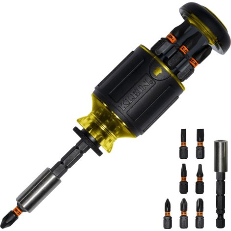Tournevis multi-embouts 32308, outil magnétique 8 en 1 réglable avec tournevis cruciforme, fendu, carré et écrou (1/5)