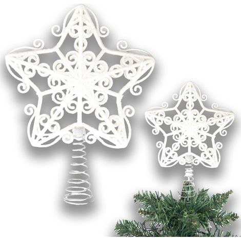 14.5cm Star Tree Topper White (1/5)