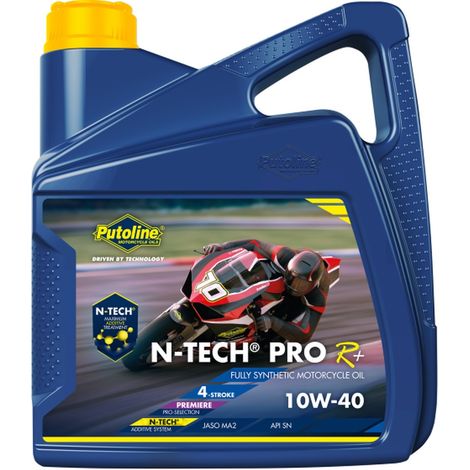 Huile moteur Putoline 4T N-Tech Pro R+ 10W40 4L 100% synthétique pour motos (1/2)