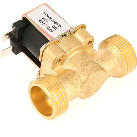 1 électrovanne électrique en laiton G3/4 normalement fermée, 12 V CC, pour eau (1/5)