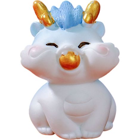 Peluche Dragon Decoratif Année du Dragon pour Bureau et Maison, Jouet Mignon à Boule à Manger, Décoration Intérieure Type 6-KZQ (1/2)