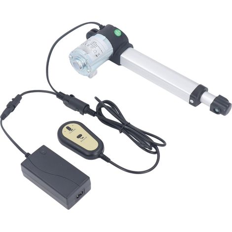 Actionneur linéaire électrique 4000 N, course de 150 mm, moteur CC, tige rétractable pour machines agricoles, 24 V, prise UE, 100‑240 V (1/5)
