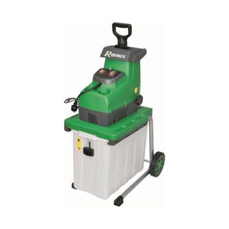 Ribimex – Broyeur de végétaux électrique 2800 W – Système de coupe à couteaux – Diamètre de coupe max. 44 mm – Bac de récupération 60 L