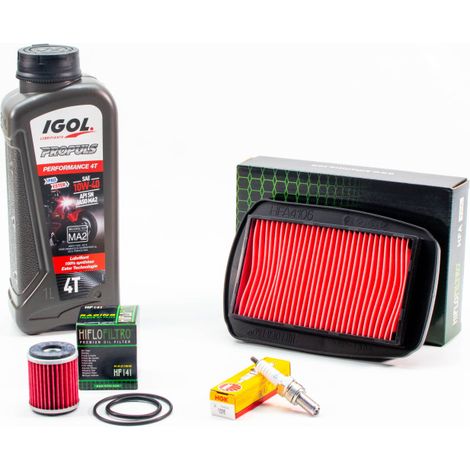 Kit Révision Filtres Bougies pour YAMAHA YZF-R125 de 2008 à 2013 - IGOL PROPULS PERFORMANCE 10W40 1L