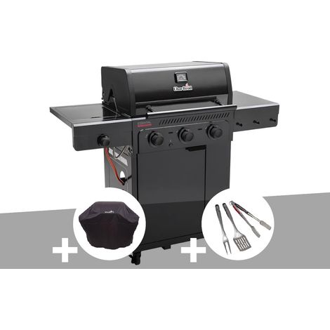 Barbecue à gaz Essential 3G - 3 brûleurs + Housse de protection + Kit 3 ustensiles - Char-Broil (1/5)