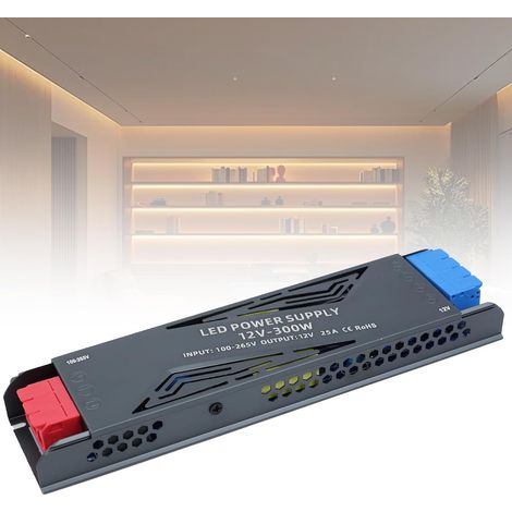 12V 300W Alimentation LED Driver 220V 12V AC 300W 25A LED Transformateur Ultra Fin LEDs Transfo Alimentation à Découpage Convertisseur De Tension AC à DC Pour Ruban LEDs Intérieur (1/5)