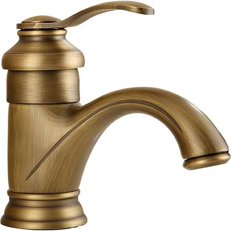 Mitigeur pour vasque - 11 cm - laiton - eau chaude/froide (1/5)