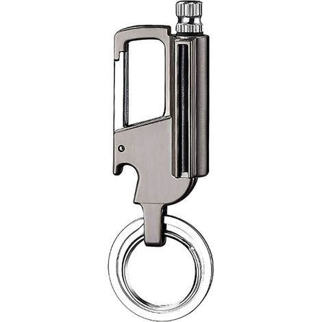 Briquets en métal permanents étanches, allume-feu en silex, décapsuleur porte-clés voiture, rechargeable au pétrole pour survie extérieure.