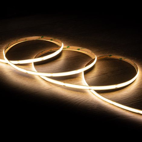 LED-Streifenrolle 24V COB 320 LED/m 20m 11W/m 1100lm/m Breite 8mm Schnitt 10cm IP20 CRI90 3000K Warmweiß (1/5)