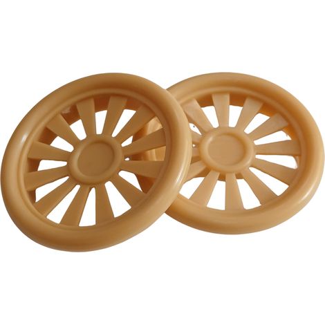 Grille d'aération pour meubles Ø40, brun soleil, hêtre, lot de 10 (1/5)