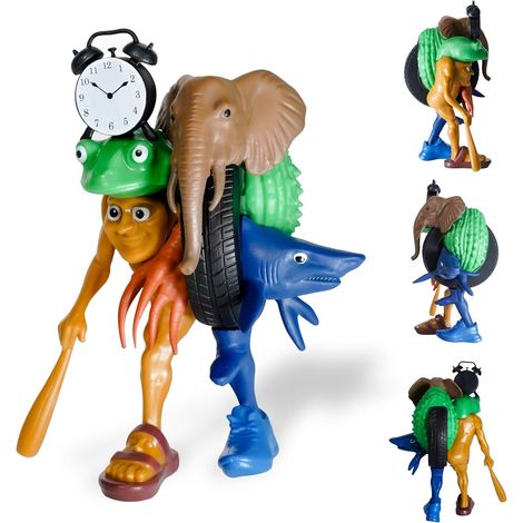 Figur italienne Brainrot Fusion - DIY Tralalero Tralala & Tung Tung Sahur Meme Toy, Dekor und Sammlungsbüro, Dekor und Druck in 3D (1/5)