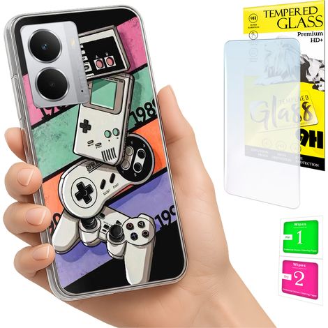 Funda para Realme 14 5G / 14T 5G con cubierta trasera para foto + cristal 9H (1/5)