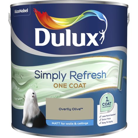 Dulux Simply Refresh One Coat Matt Emulsion Paint - 2.5L - Overtly Olive