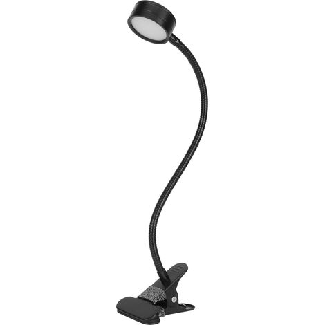 Lampe de lecture de bureau USB avec réglage d'angle à 360 degrés, pince à col de cygne, idéale pour le bureau et la chambre. (1/5)