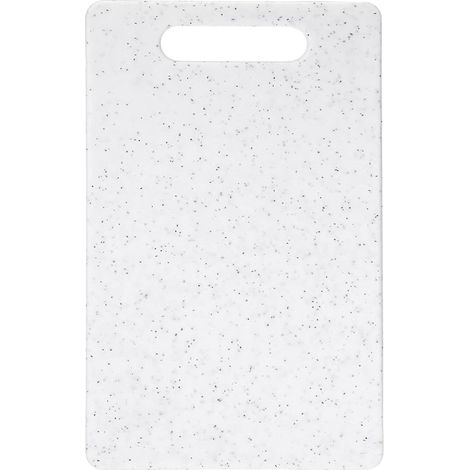 Planche à découper double face 36 x 27,5 cm - plastique - aspect marbre - facile à nettoyer et antibactérienne - robuste et durable - poignées ergonomiques - idéale pour la découpe de viande et de fru (1/5)