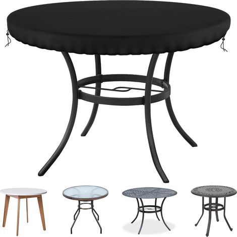 Gartentisch Abdeckhaube rund Ø 114cm, 600D Oxford, wasserdicht, Ganzjahresschutz (1/5)