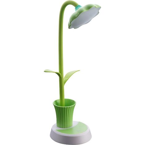 Wiederaufladbare grüne LED-Leselampe mit USB-Anschluss, einstellbarer Helligkeit und Berührungssensor für den Nachttisch von Kindern (1/4)