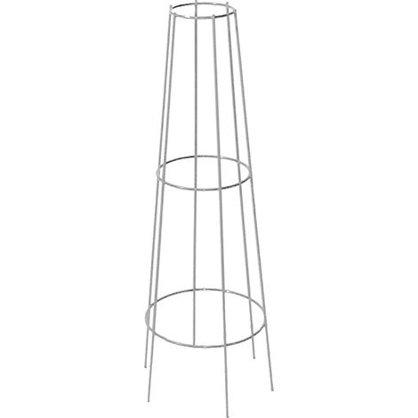 Bellissa – Support conique pour plantes grimpantes 80 cm – fil d'acier galvanisé Ø 4 mm