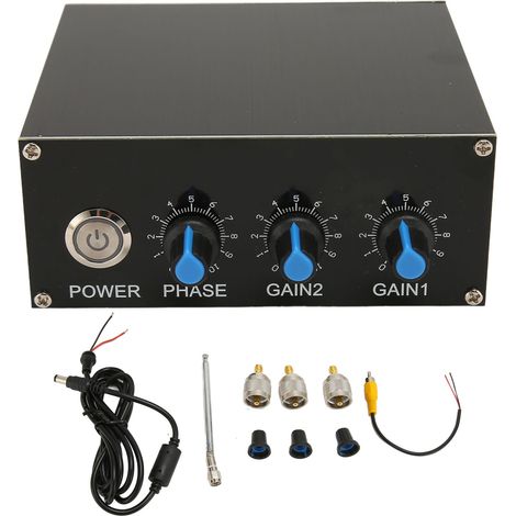 QRM Eliminator X Phase HF Bands PTT intégré Contrôle 1,8MHz-30MHz Réglable Suppresseur de signal en alliage d'aluminium