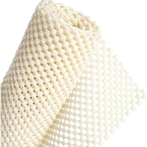 Tappetino antiscivolo, regolabile in altezza, versatile, 180 cm x 200 cm, bianco latte. (1/2)